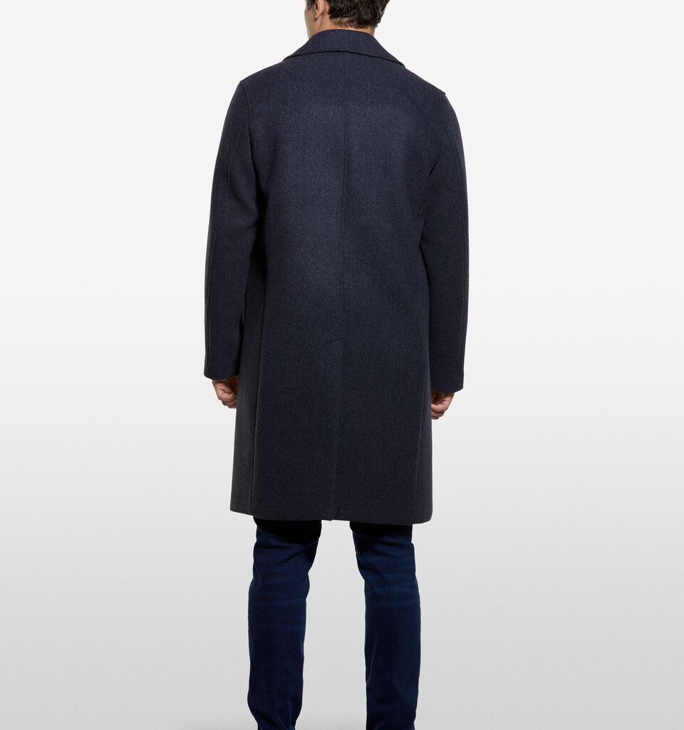 Dark gray single-breasted coat - men's coats - Black | Sisley image number 2